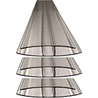 Perfil en Forma de H- Junta para Union de Placas de Policarbonato Alveolar de 8mm. Transparente. Longitud 190 cm. (Pack…